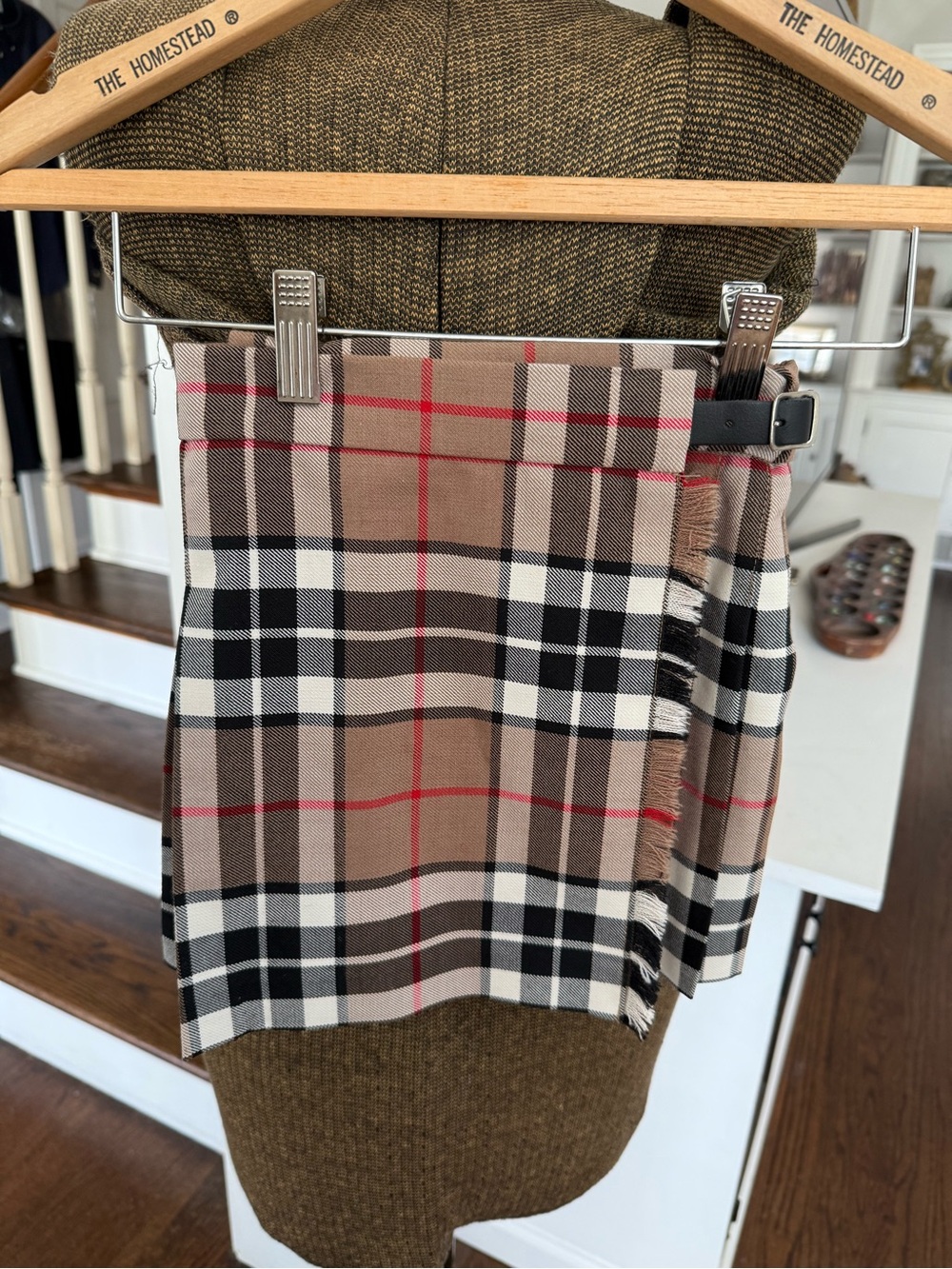James Pringle Weavers Kilt Skirt Wool Blend Girls 2 years Nova Check Tartan